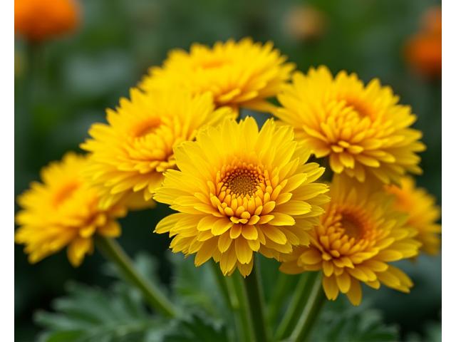 Bright yellow yarrow (Achillea) flowers blooming in a naturalistic garden setting with other drought-tolerant plants.