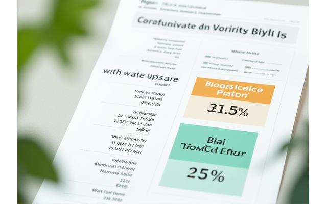 Comparison of a residential utility bill showing 45% water usage reduction after smart irrigation install